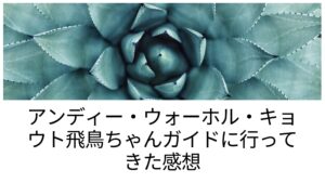 「アンディー・ウォーホル・キョウト展」齋藤飛鳥ガイドで行ってきた感想